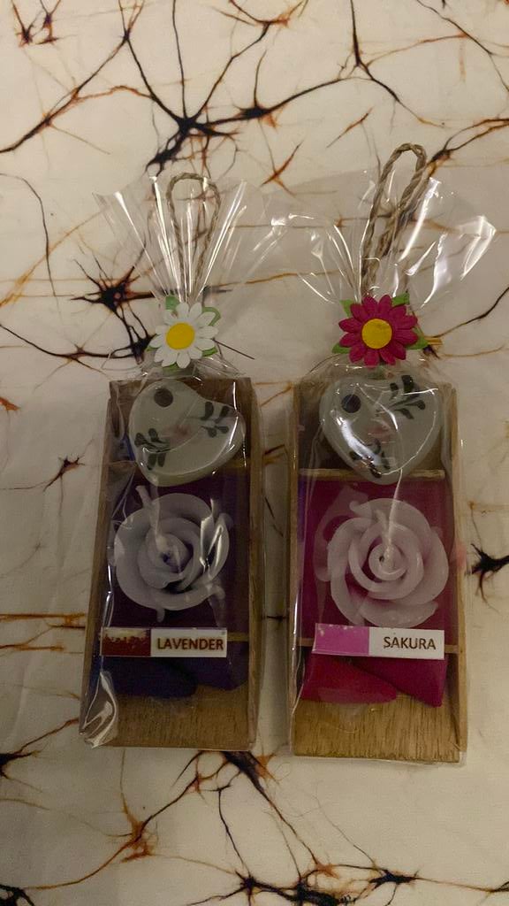 Kaarsen & Wierook Set met Houdertje per stuk, Overige materialen, Wit, Nieuw, Ophalen of Verzenden