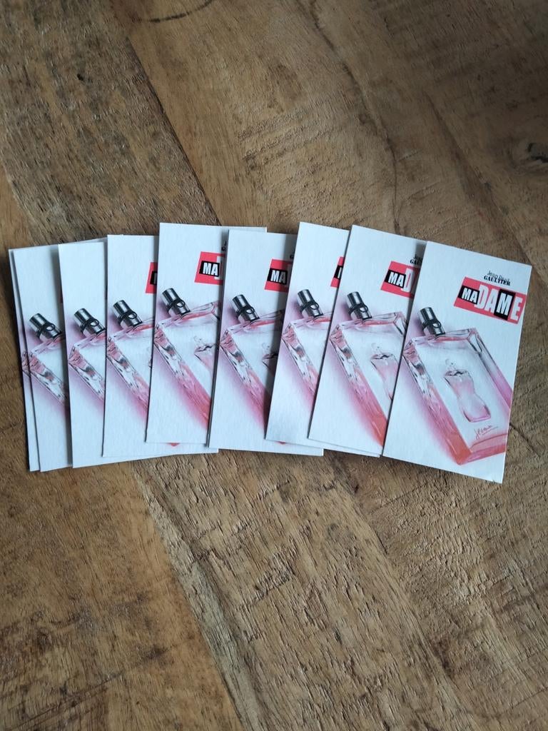 Jean Paul Gaultier Parfum kaartjes., Ophalen of Verzenden, Proef of Tester