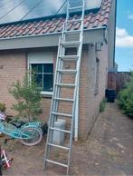 Uitschuifbare ladden 3delig, Doe-het-zelf en Verbouw, Ladders en Trappen, Ophalen, Zo goed als nieuw, 4 meter of meer