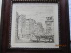 JOS JANSEN, 1933, Mooi oud Lijstje, Ets Hoogstraat /Antwerpe, Antiek en Kunst, Ophalen of Verzenden