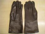 Handschoenen, dames, bruin leder, witte pels, maat 7, nieuw!, Kleding | Dames, Mutsen, Sjaals en Handschoenen, Ophalen of Verzenden