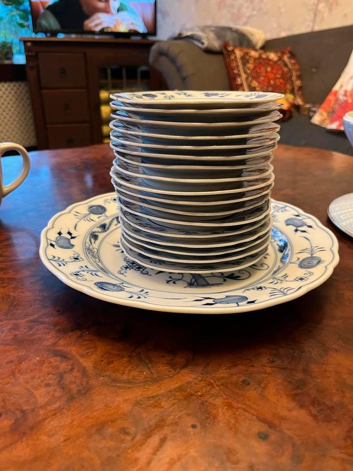 Antieke Blauw Saks servies, Antiek en Kunst, Antiek | Keramiek en Aardewerk, Ophalen