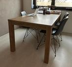 Te koop nette eikenfineer eet/werk tafel, Huis en Inrichting, Tafels | Eettafels, Overige materialen, Gebruikt, Vijf personen of meer