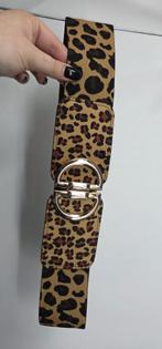 Panterprint elastische riem nieuw tot en met 90cm, 80 tot 90 cm, Bruin, Bershka, Nieuw