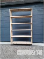 Boekenkast stalen onderframe met steigerhout legplanken, Huis en Inrichting, Kasten | Boekenkasten, Met plank(en), Industrieel landelijk