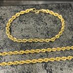 14 karaat gouden ketting armband rope schakel chain, Ophalen of Verzenden, Nieuw, Goud