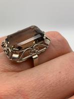 T166 Prachtige zilveren ring rooktopaas maat 18, Ophalen of Verzenden, Zilver, Ring, Met edelsteen