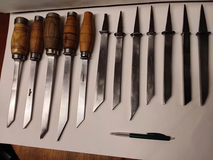 Diverse schietbeitels, schietbeitel beitel, Antiek en Kunst, Antiek | Gereedschap en Instrumenten, Ophalen of Verzenden