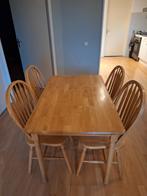 Eetkamertafel met 4 stoelen, Huis en Inrichting, Tafels | Eettafels, Ophalen, Gebruikt, 100 tot 150 cm, 50 tot 100 cm