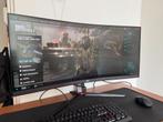 AOC 34 Inch Ultrawide Curved Gaming Monitor 3440x1440 180Hz, Gebruikt, AOC, DisplayPort, Ophalen