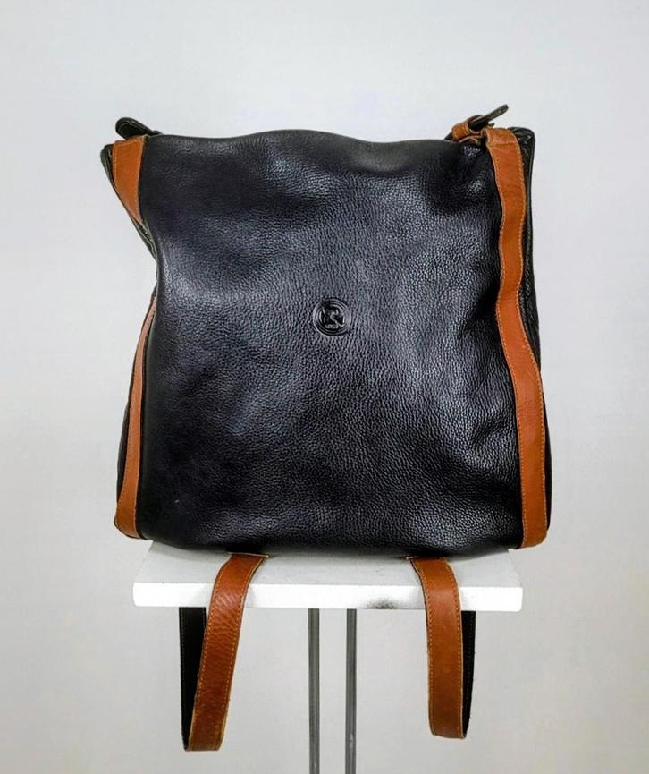 Bruno Rossi handtas/rugtas, Sieraden, Tassen en Uiterlijk, Tassen | Schoudertassen, Gebruikt, Overige merken, Zwart, Ophalen of Verzenden