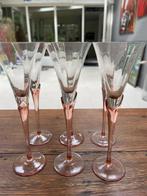 Kristallen Orrefors hoge champagne glazen (6), Ophalen of Verzenden, Zo goed als nieuw, Kristal, Glas of Glazen