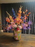 Mooie vaas met zijden bloemen, Ophalen of Verzenden, Zo goed als nieuw, Binnen