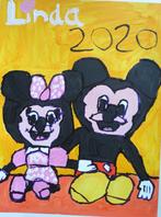 Schilderij mickey en minnie mouse 20, Ophalen of Verzenden