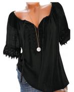 NIEUW! Emery Rose; Blouse/top met kantdetails; maat XL, Zwart, Maat 46/48 (XL) of groter, Nieuw, Ophalen of Verzenden