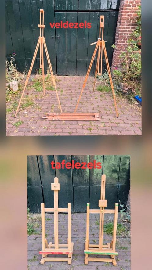 Enkele gebruikte degelijke kunstenaars ezels schilderezel, Hobby en Vrije tijd, Schilderen, Gebruikt, Ezel, Ophalen of Verzenden