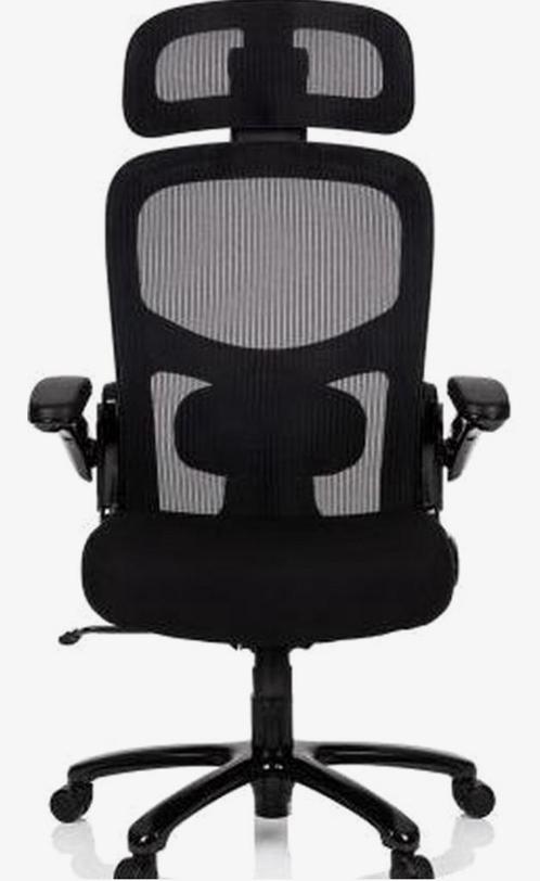 Ergonomische, grote en extra brede bureaustoel, Huis en Inrichting, Bureaustoelen, Zo goed als nieuw, Bureaustoel, Zwart, Ergonomisch