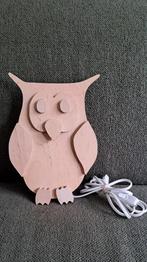 HIP houten wandlamp uil incl. lamp twv €59,95  28 cm hoog, Ophalen of Verzenden, Zo goed als nieuw, Hout