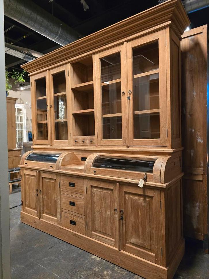 Robuuste Grutterskast | Buffetkast | Apothekerskast Teakhout, Huis en Inrichting, Kasten | Buffetkasten, Gebruikt, 200 cm of meer