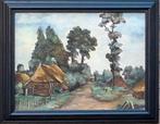 Hollandse landschap.  Impressionistisch. Ca '20/'40.   47/37, Ophalen, Minder dan 50 cm, Oorspronkelijke maker, Zo goed als nieuw