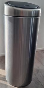 Brabantia touch bin prullenbak, 30L, metallic, klein deukje, Ophalen, 50 tot 75 cm, Rvs, 20 tot 30 liter
