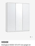 Vedde kledingkast zgan met spiegel, Ophalen, Overige materialen, Met deur(en), 100 tot 150 cm