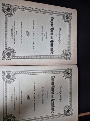 Truppenführung & Heereskunde 1909 beschikbaar voor biedingen