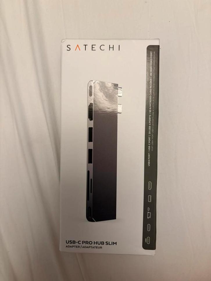 Nieuwe Satechi USB-C Pro Hub Slim voor Macbook, Computers en Software, Dockingstations, Nieuw, USB-hub, Laptop, Ophalen of Verzenden