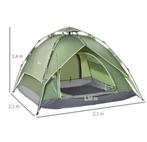 Dubbele tent familietent Quick-Up tent 2 volwassenen NIEUW, Caravans en Kamperen, Ophalen of Verzenden, Nieuw, Tot en met 2