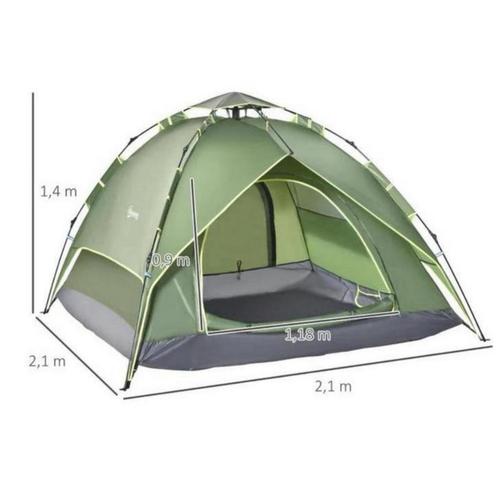 Dubbele tent familietent Quick-Up tent 2 volwassenen NIEUW, Caravans en Kamperen, Tenten, tot en met 2, Nieuw, Ophalen of Verzenden