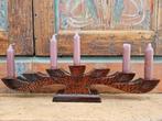 Zweedse vintage houten kerst kandelaar,  hout, Zweden., Antiek en Kunst, Ophalen of Verzenden