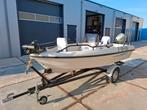 Terhi 4100/ honda 20pk powertilt/ fishfinder/ fronttroller, Watersport en Boten, Vis- en Consoleboten, Ophalen, Gebruikt, Overige materialen