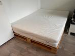 Stevig bed (pallet model) + matras 200 x 140, Ophalen, Zo goed als nieuw, Tweepersoons, 140 cm