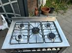 RVS Indesit 5 pits gasfornuis, Witgoed en Apparatuur, Ophalen, 5625NE, 60 cm of meer, Gas
