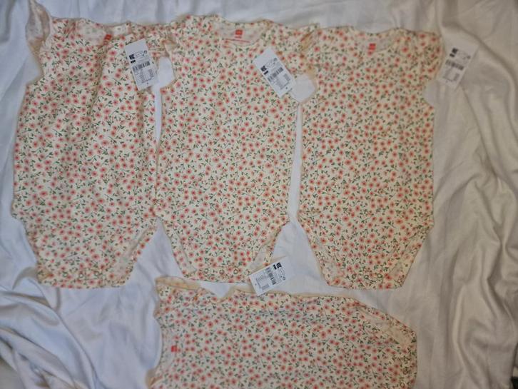 4x Hema Rompers Meisje Maat 86 - 92 Zomer Nieuw Bloemen, Kinderen en Baby's, Babykleding | Maat 86, Nieuw, Meisje, Ophalen of Verzenden