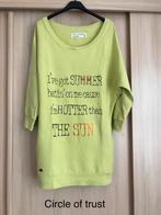 Circle of trust sweater Lang trui/tuniek lime geel 36 S, Geel, Ophalen of Verzenden, Zo goed als nieuw, Maat 36 (S)
