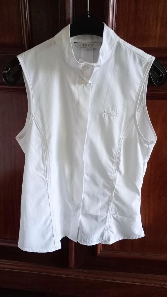 Anky Paardrijblouse Dames - Wedstrijd, Kleding | Dames, Blouses en Tunieken, Zo goed als nieuw, Maat 42/44 (L), Wit, Ophalen of Verzenden