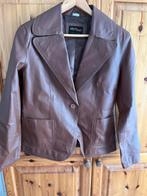Vintage Bruin Leren Jasje - Maat M, Maat 38/40 (M), Bruin, Ophalen of Verzenden, Zo goed als nieuw