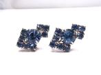 Vintage schroefjesoorbellen, Verzenden, Zo goed als nieuw, Blauw, Overige materialen