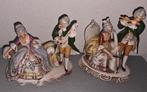 Antieke Porseleinen Beeldjes Muzikanten, Ophalen of Verzenden