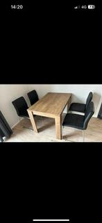 Mooie Eettafel set met stoelen  te koop,, Huis en Inrichting, Tafels | Eettafels, 50 tot 100 cm, 100 tot 150 cm, Rechthoekig, Vier personen
