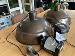 2 grote koperen lampen met fitting, Ophalen, Zo goed als nieuw, Metaal, Minder dan 50 cm