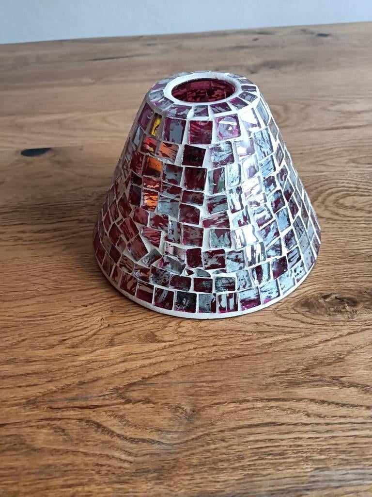 Roze lampenkap, Huis en Inrichting, Lampen | Lampenkappen, Ophalen, Zo goed als nieuw, Rond, Minder dan 25 cm