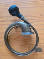 Antiek koperen toeter met rubberen balg, Ophalen