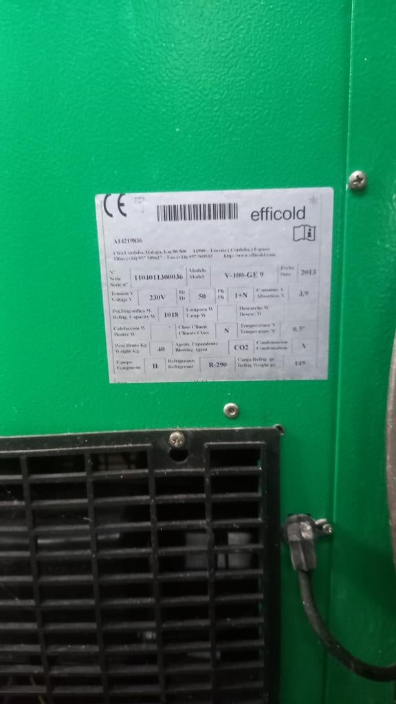 Eficold, Witgoed en Apparatuur, Zonder vriesvak, 160 cm of meer, Ophalen of Verzenden, Minder dan 75 liter
