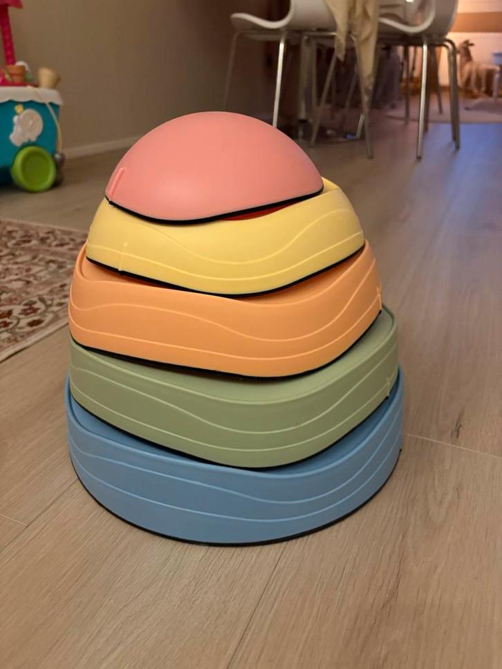 Stapelstenen - Balans en Motoriek Speelgoed, Kinderen en Baby's, Speelgoed | Overig, Gebruikt, Jongen of Meisje, Ophalen