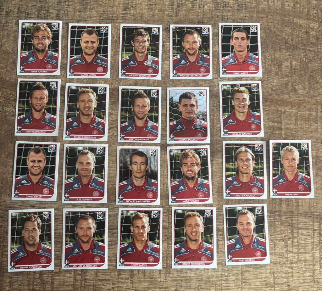 Panini WK 2010 Denemarken Stickers, Verzamelen, Ophalen of Verzenden, Zo goed als nieuw, Buitenlandse clubs, Poster, Plaatje of Sticker