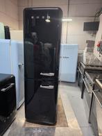 SMEG koelkast  zwarte(gratis bezorging)!, 200 liter of meer, Met aparte vriezer, Zo goed als nieuw, 160 cm of meer