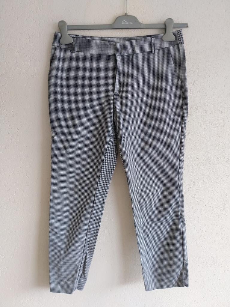 Zwart-witte broek met pied-de-poule patroon maat 40, Maat 38/40 (M), Zwart, Ophalen of Verzenden, Zo goed als nieuw