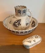 Lampet stel Decor Canada Petrus Regout 1894, Antiek en Kunst, Antiek | Keramiek en Aardewerk, Ophalen of Verzenden